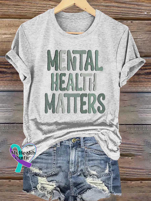 Mental Health Matters T-shirt White / S