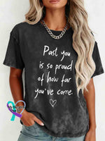 Mental Healthy Awareness Retro Distressed Washed Cotton T-shirt Black / S