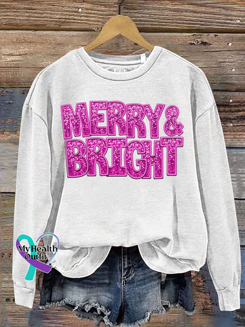 Merry&Bright Print Casual Sweatshirt White / S