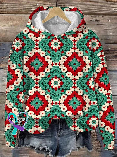 Merry Christmas Casual Hoodie Sweatshirt Multicolor / S