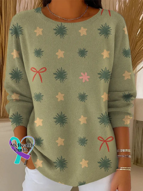 Merry Christmas Casual Pullover Sweater Multicolor / S