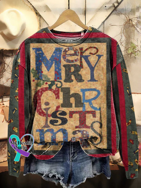 Merry Christmas Casual Sweatshirt Multicolor / S