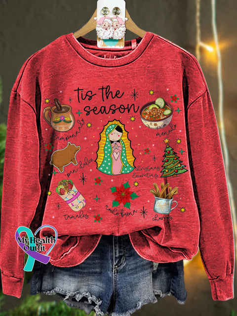 Mexican Christmas Tis The Season Casual Sweatshirt Red / 4Xl