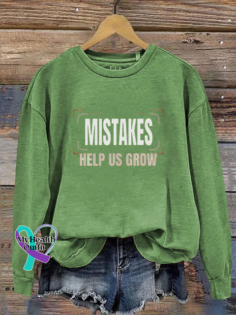 Mistakes Help Us Grow Casual Sweatshirt Green / S