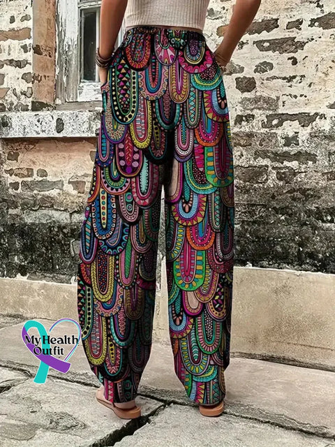 Modern Print Multicolor Pants