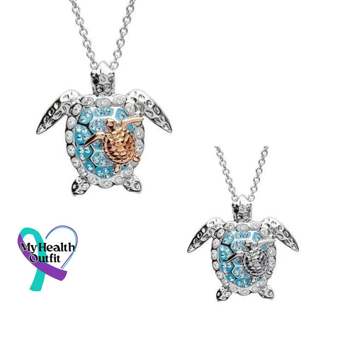 ’Mom Loves You Forever’turtle Necklace