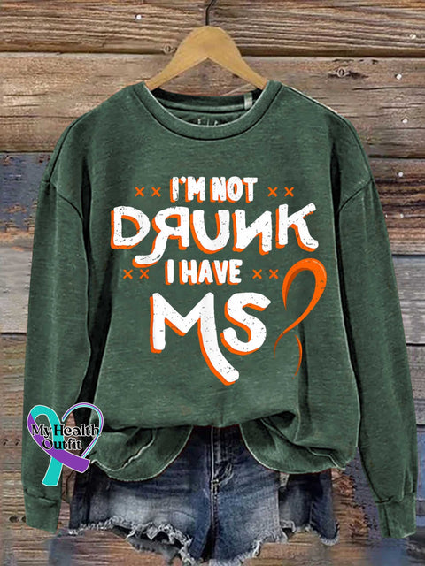 Ms Awareness Multiple Sclerosis Warrior Multiple Sclerosis Orange Ribbon Casual Sweatshirt Green / S