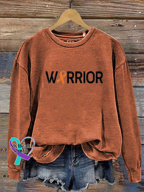Ms Awareness Multiple Sclerosis Warrior Orange Ribbon Casual Sweatshirt / S