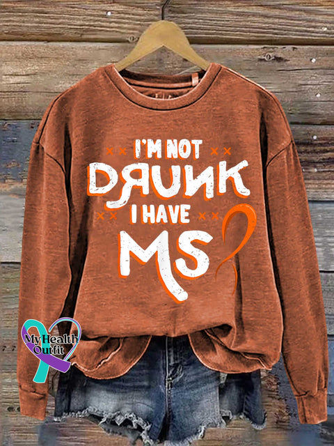 Ms Awareness Multiple Sclerosis Warrior Multiple Sclerosis Orange Ribbon Casual Sweatshirt Orange / S