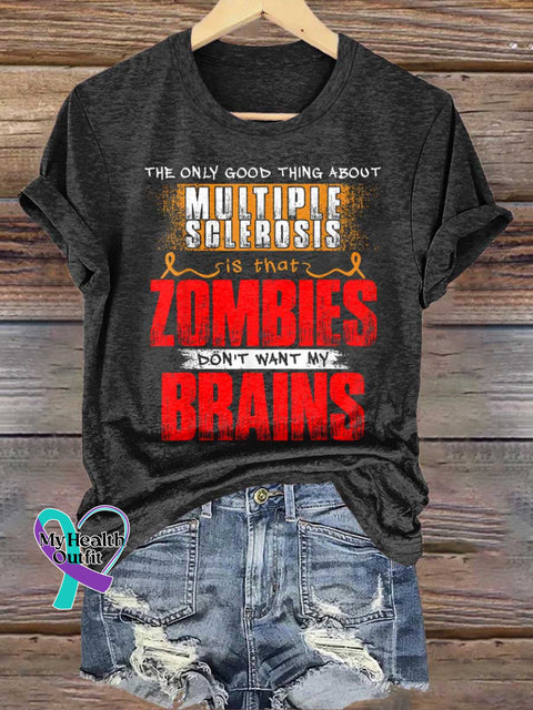 Ms Awareness Multiple Sclerosis Warrior Multiple Sclerosis Orange Ribbon T-shirt Black / S