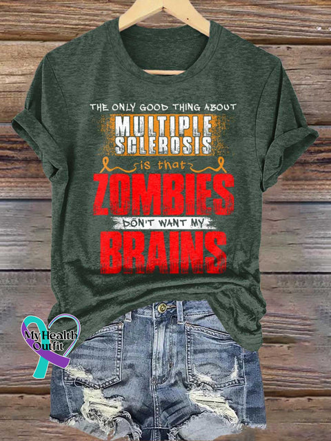 Ms Awareness Multiple Sclerosis Warrior Multiple Sclerosis Orange Ribbon T-shirt Green / S