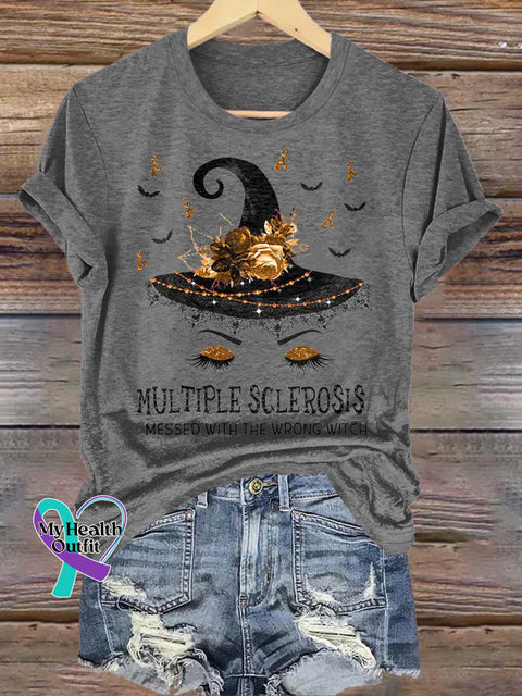 Ms Awareness Multiple Sclerosis Warrior Multiple Sclerosis Orange Ribbon T shirt Grey / S