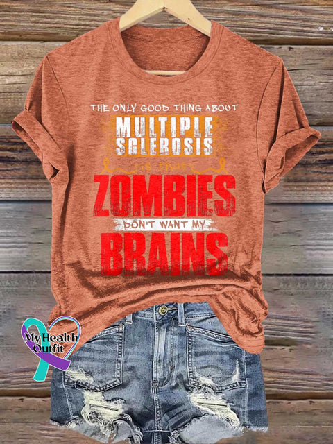 Ms Awareness Multiple Sclerosis Warrior Multiple Sclerosis Orange Ribbon T-shirt Orange / S