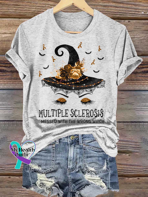 Ms Awareness Multiple Sclerosis Warrior Multiple Sclerosis Orange Ribbon T shirt White / S