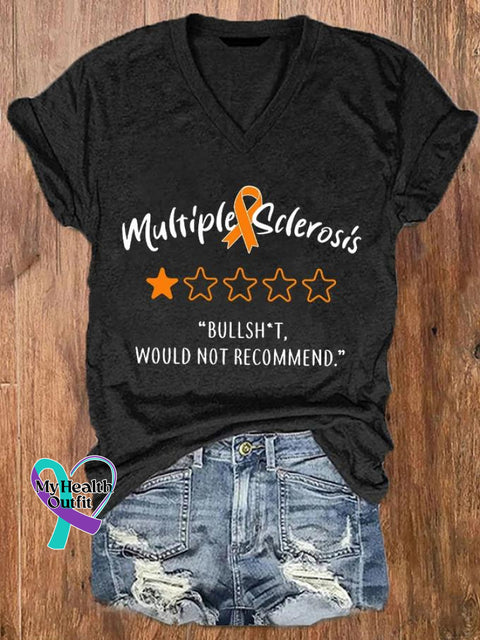 Multiple Sclerosis Awareness Art Casual T-Shirt Black / S