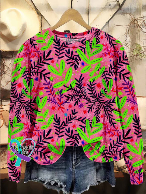 Neon Christmas Casual Sweatshirt Multicolor / S