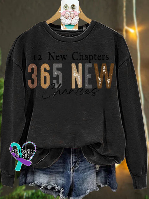 New Year 12 Chapters 365 Chances Casual Sweatshirt Black / S
