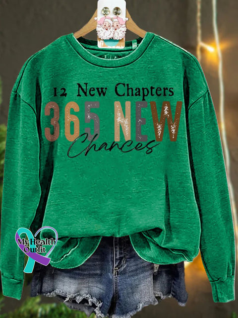 New Year 12 Chapters 365 Chances Casual Sweatshirt Green / S