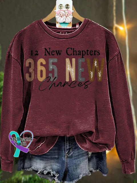 New Year 12 Chapters 365 Chances Casual Sweatshirt Maroon / S