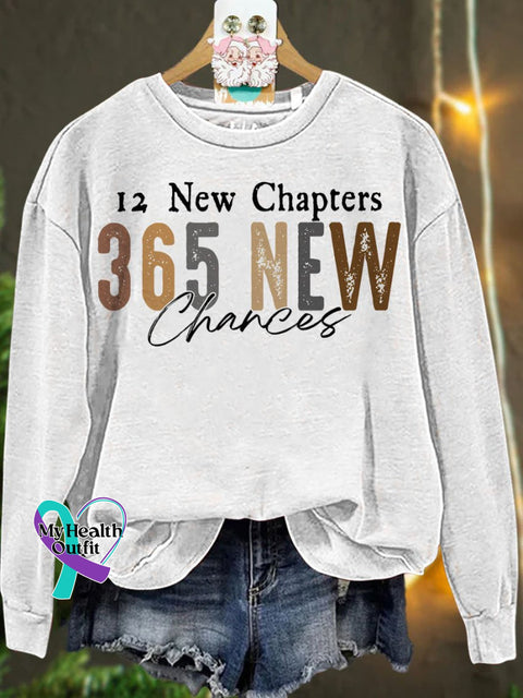 New Year 12 Chapters 365 Chances Casual Sweatshirt White / S