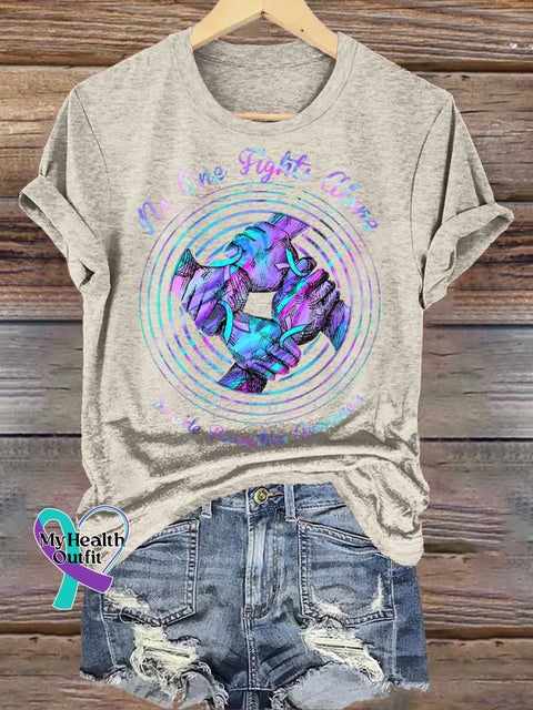 No One Fights Alone SUICIDE PREVENTION AWARENESS T-shirt Sand / S