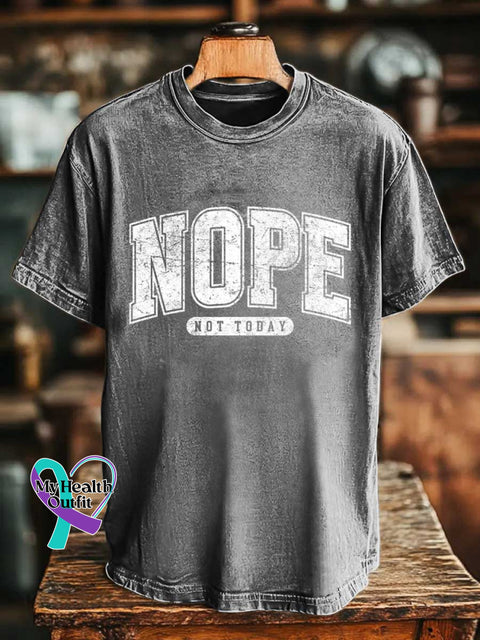 NOPE NOT TODAY T-shirt Grey / S