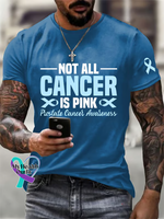 NOT ALL CANCER IS PINK Prostate Cancer Awareness T shirt Blue / S