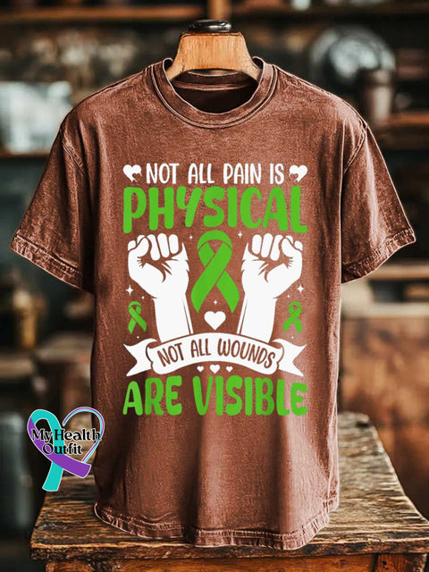 NOT ALL PAIN IS PHYSICAL NOT ALL WOUNDS ARE VISIBLE Mental Health Awareness T-shirt Orange / S