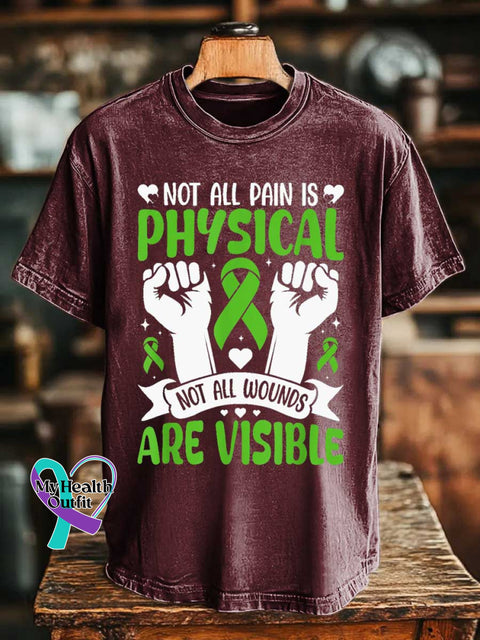 NOT ALL PAIN IS PHYSICAL NOT ALL WOUNDS ARE VISIBLE Mental Health Awareness T-shirt Red / S