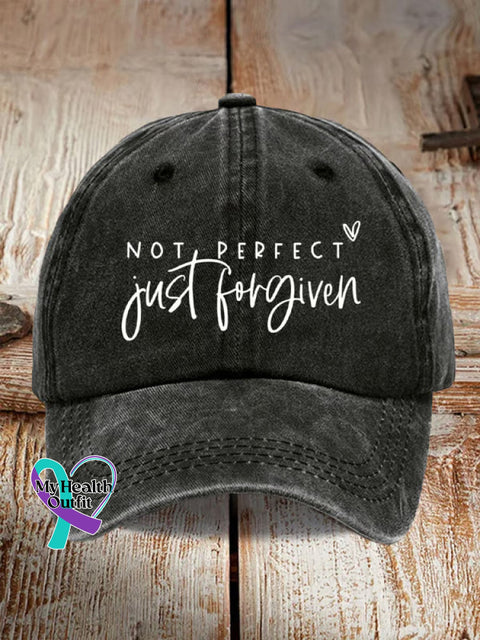 Not Perfect Just Forgiven Baseball Cap Black / Onesize