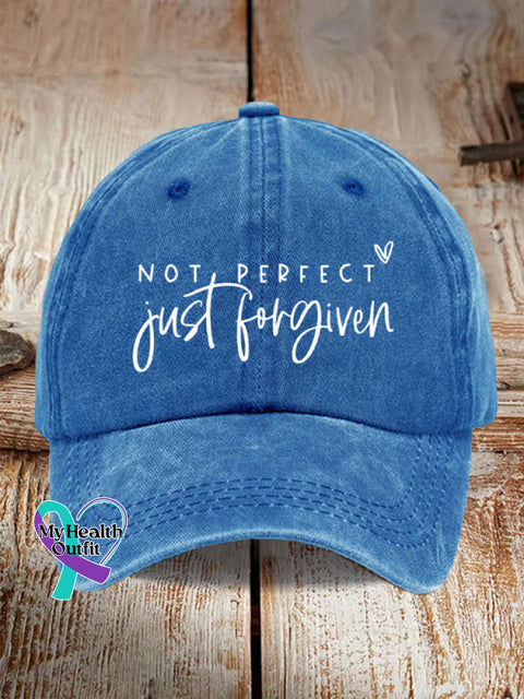 Not Perfect Just Forgiven Baseball Cap Blue / Onesize