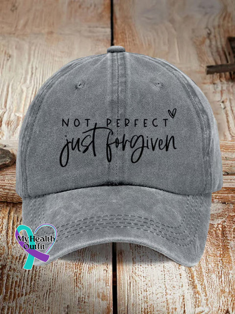 Not Perfect Just Forgiven Baseball Cap Grey / Onesize