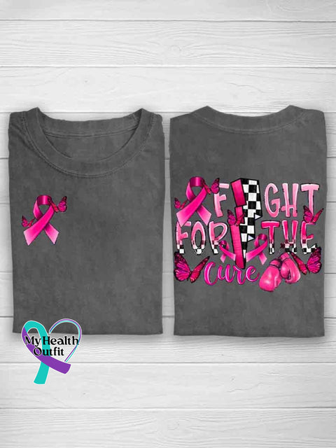 October Pink Art Print Casual T-Shirt Gray / S