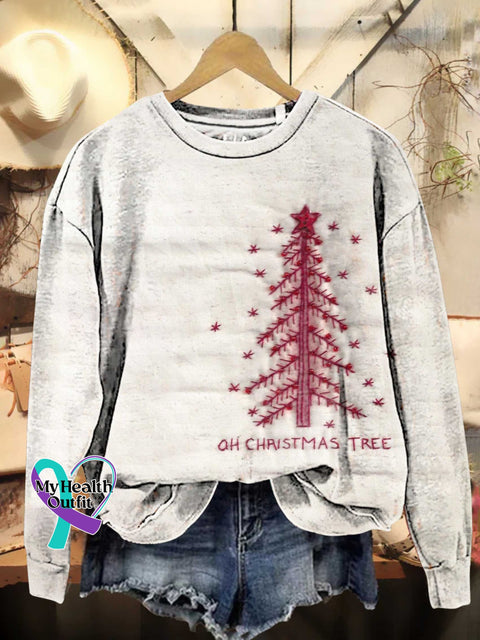 OH CHRISTMAS TREE Casual Cotton Sweatshirt Multicolor / S