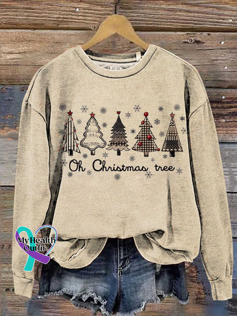 Oh Christmas Tree Casual Cotton Sweatshirt Multicolor / S