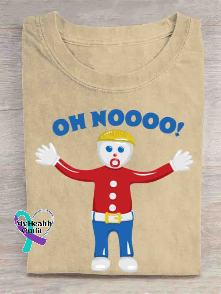 Oh Nooooo Art Print T-shirt Apricot / S