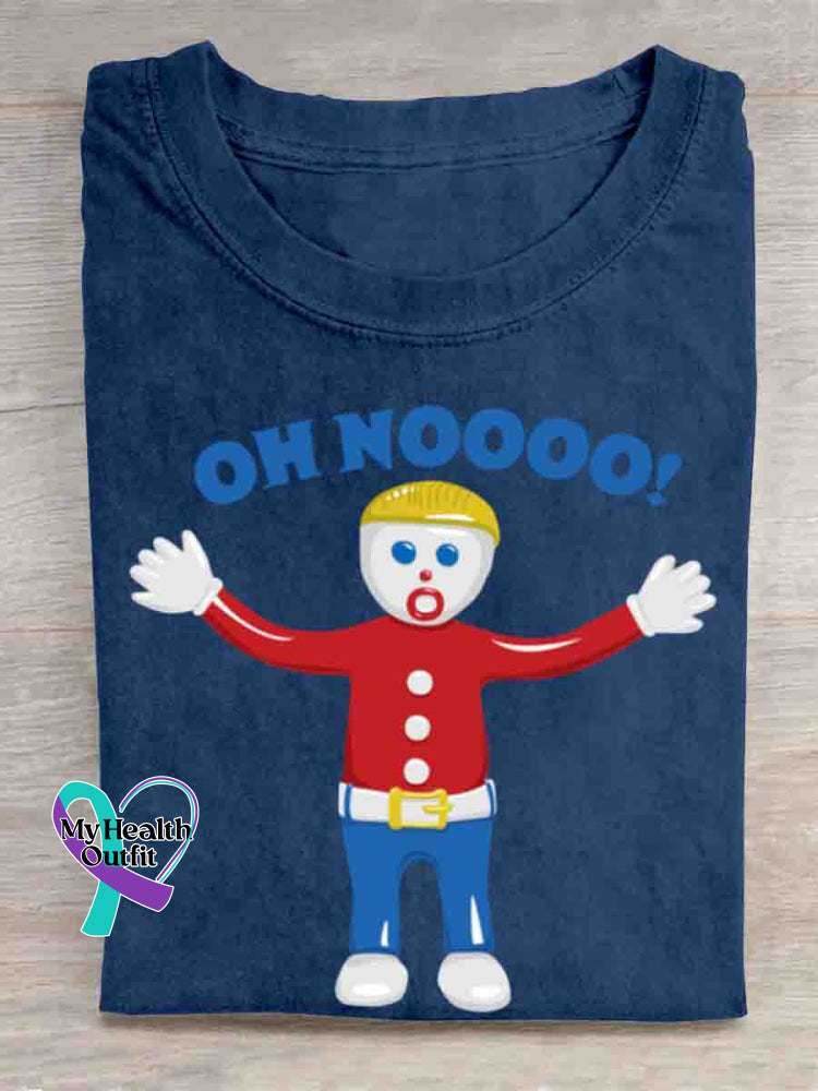Oh Nooooo Art Print T-shirt Blue / S