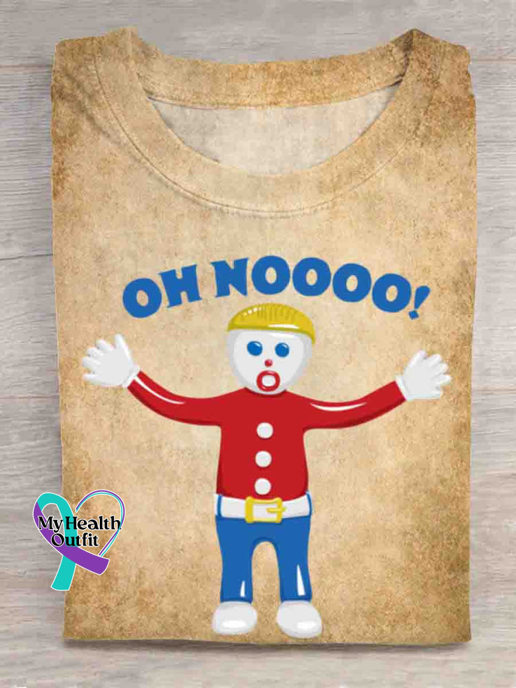 Oh Nooooo Art Print T-shirt Khaki / S
