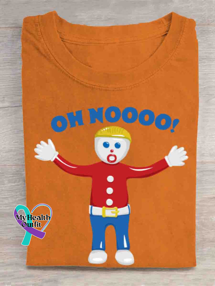 Oh Nooooo Art Print T-shirt Orange / S