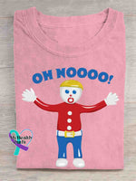 Oh Nooooo Art Print T-shirt Pink / S