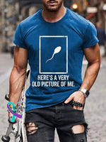 Old Picture Vintage Art Print Shirt Blue / S