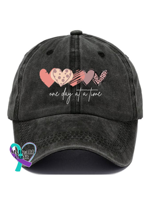 One Day At A Time Casual Baseball Cap Black / One-Size