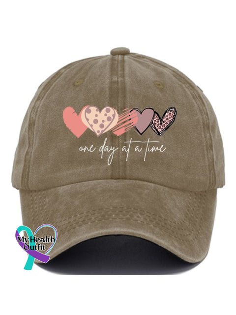 One Day At A Time Casual Baseball Cap Khaki / One-Size