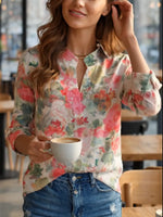 Soft Floral Print Shirt, Healing Shirt, Art Gift