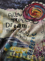 Women's Follow Your Dreams... They Know The Way Print Casual V Neck Long Sleeve Tops