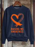 Raising Ms Awareness Print Casual Sweatshirt