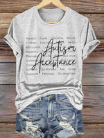 Autism Awareness Print T-shirt