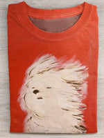 Lovely Dog Print T-shirt