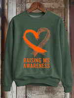 Raising Ms Awareness Print Casual Sweatshirt