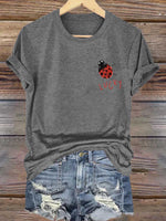 Lucky Ladybug Print T-shirt